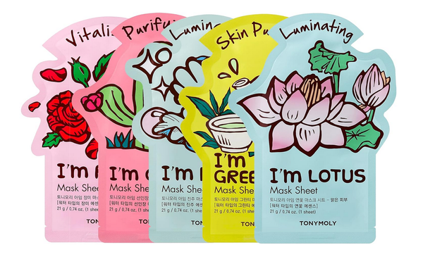 TONYMOLY SHEET MASKS (5-PACK FOR HYDRATION)