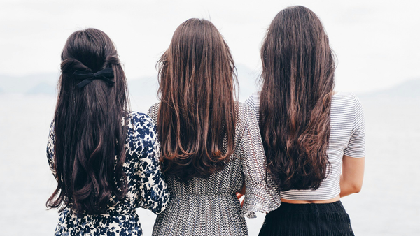 Three Women With Beautiful Hair Color